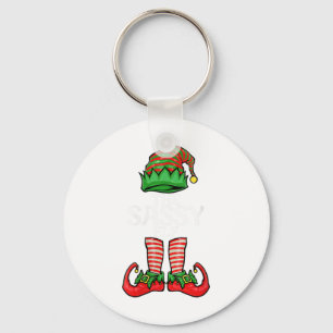 Womens Sy Elf Christmas Family Matching Group V  Key Ring
