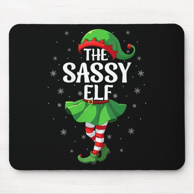 Womens Sy Elf Christmas Girls Women Elf Squad Xmas Mouse Mat (Front)