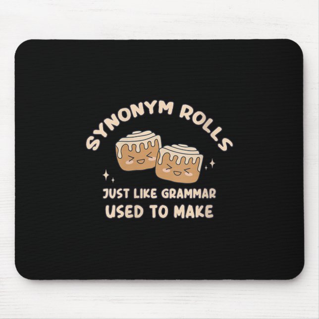 Womens Synonym Rolls Joke Cinnamon Rolls Grammar P Mouse Mat (Front)