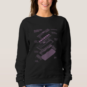 Womens Synthesizer musician for electronic music p Sweatshirt