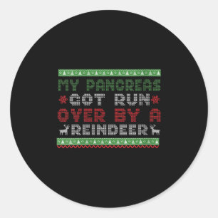 Womens T1d Diabetic Type 1 Diabetes Awareness Chri Classic Round Sticker