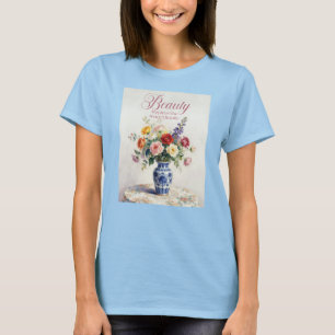 Women's T-Shirt Beauty Flowers Vase Inner Divinity