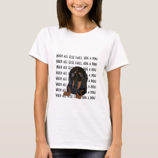 Women's T-Shirt Dachshund Hug a Dog!