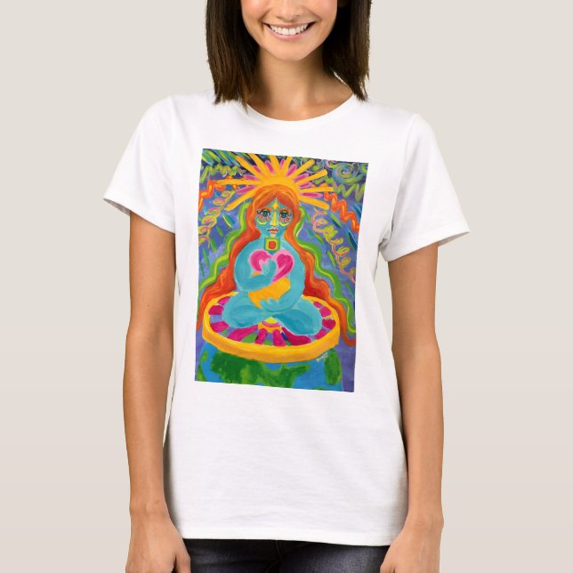 Womens T-Shirt Original Artwork Bright Colours (Front)
