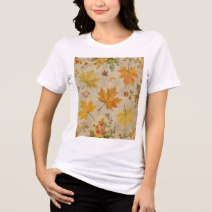 Women's t-shirt reminiscent of fall Tri-Blend shirt