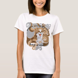 Women's T-Shirt When All Else Fails, Hug a Cat