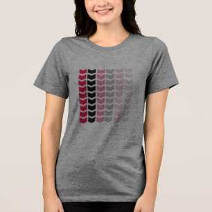 Women's T-Shirt with Geometric Pattern - Gradient Tri-Blend Shirt