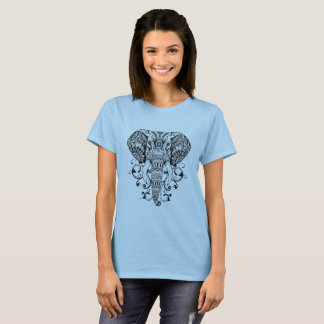 Women's t-shirt with mandalas and tribal Elephant