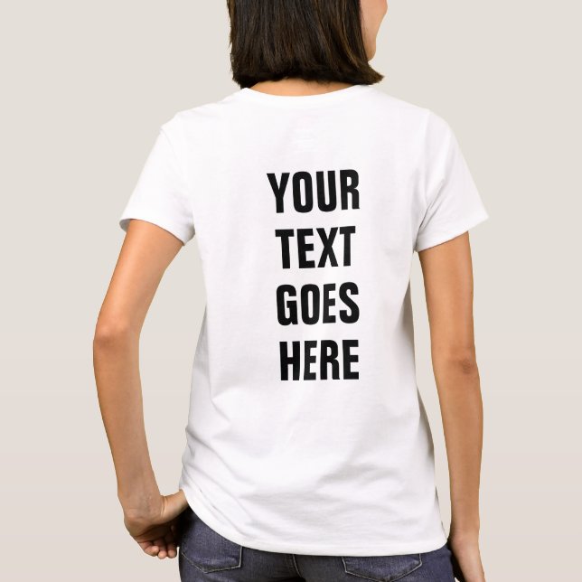 Womens T Shirts Back Side Print Custom Template (Back)