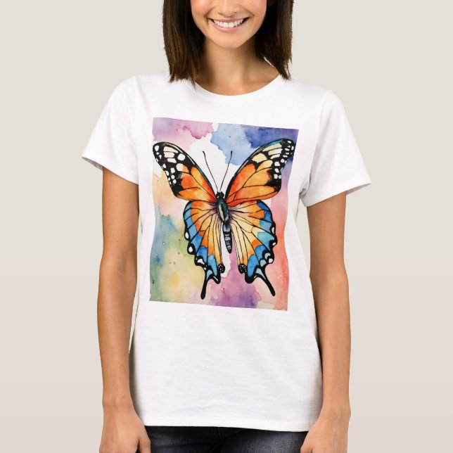 womens t-shirts, butterfly T-Shirt (Front)