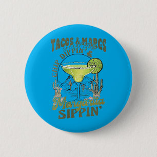 Womens Tacos Margs Social Club Chip Dippin 6 Cm Round Badge