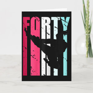 Womens Taekwondo 40th Birthday Martial Arts Karate Card