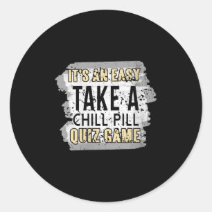 Womens Take A Mind Pause Funny Relax Quiz Game Lin Classic Round Sticker