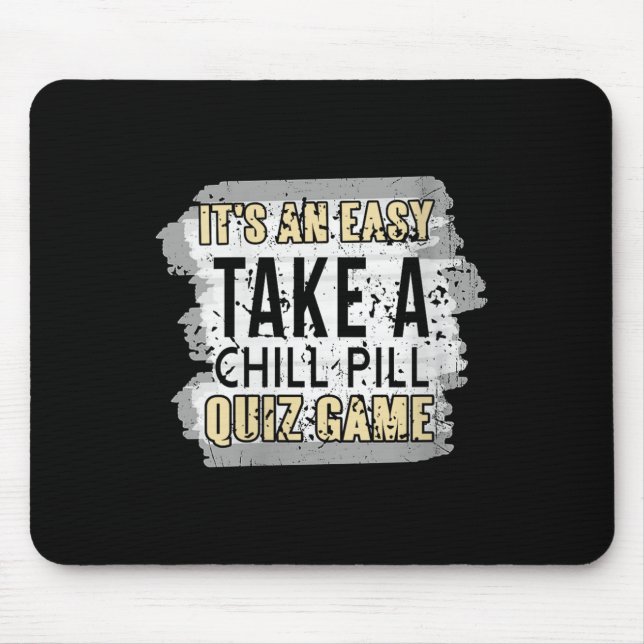 Womens Take A Mind Pause Funny Relax Quiz Game Lin Mouse Mat (Front)