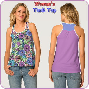 WOMEN'S TANK TOP - Springtime Floral Garden 