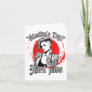 Womens Tattooed Single Woman Anti Valentine’s Day Card