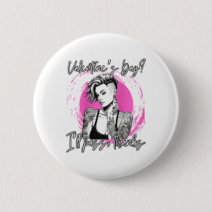 Womens Tattooed Single Woman Inked Woman For Anti 6 Cm Round Badge