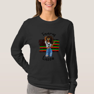 Womens Taurus Queen African American Black Empower T-Shirt