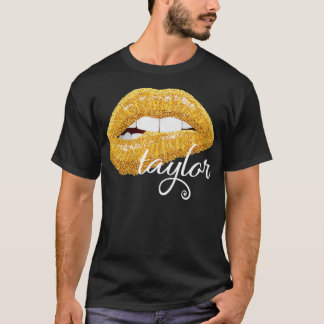 Womens Taylor Golden Lips Special Fan Lover  Man w T-Shirt