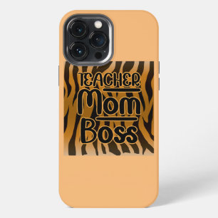 Womens Teacher Mum Boss Cute Teacher Gift Back To iPhone 13 Pro Max Case