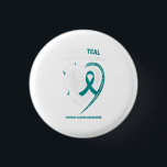 Womens Teal Ribbon Ovarian Cancer Awareness Gifts 3 Cm Round Badge<br><div class="desc">Womens Teal Ribbon Ovarian Cancer Awareness Gifts</div>