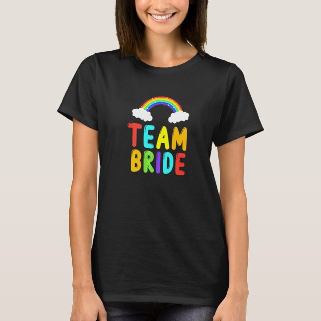 Womens Team Bride Squad Bachelor Party T-Shirt (Front)