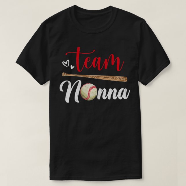 Womens Team Nonna Cute Mothers Day Baseball Softba T-Shirt (Design Front)
