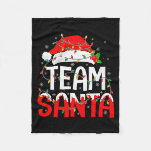 Womens Team Santa Christmas Pajamas Matching Famil Fleece Blanket