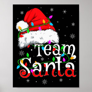 Womens Team Santa Xmas Pajamas Matching Family Gro Poster