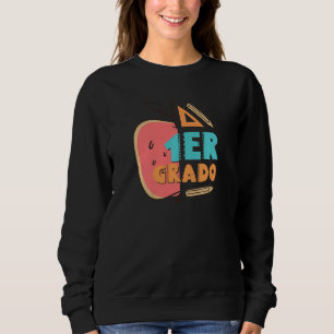 Womens Team Spanish Teacher Primer Grado Cute Maes Sweatshirt