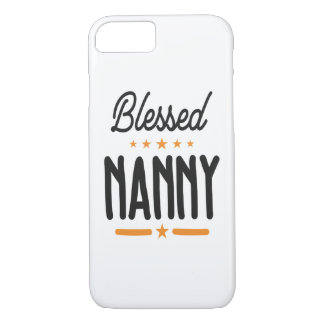Womens Tee Blessed Nanny Grandma Gift iPhone 8/7 Case