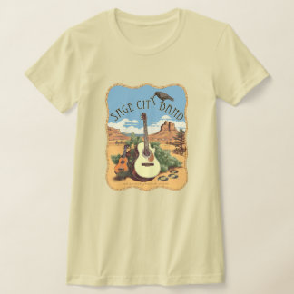 Women's tee featuring a Sage City band design.