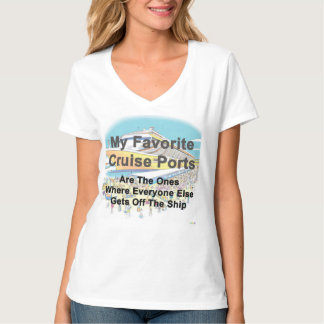 WOMEN'S TEE SHIRT - My Favourite Cruise Ports -