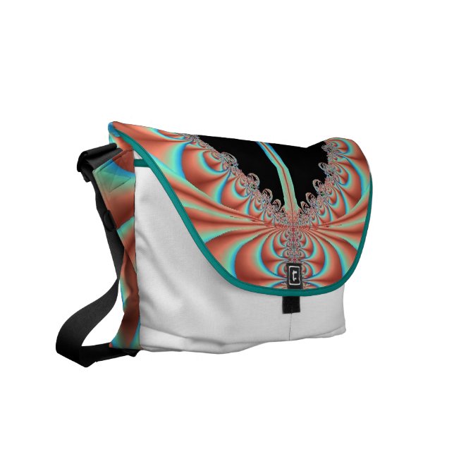 Women's/Teen's Messenger Bag with Turquoise (Front Left)