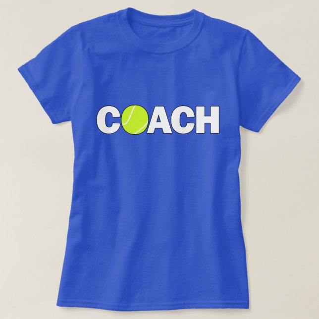 Women's Tennis Coach T-Shirt (Design Front)