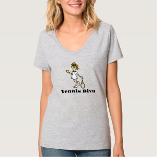 Women's Tennis Diva T-Shirt - Light Brown Hair