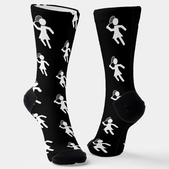Women's Tennis Player Sports Socks (Angled)