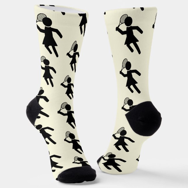 Women's Tennis Player Sports Socks (Angled)