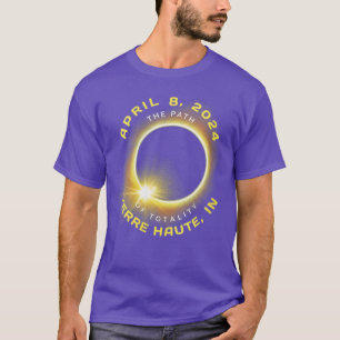 Womens Terre Haute Indiana Solar Eclipse Totality  T-Shirt