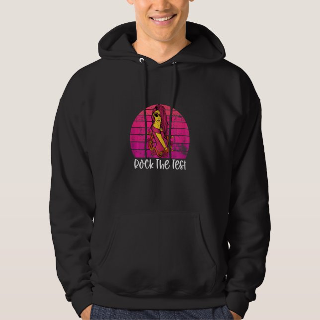 Womens  Test Day Rock The Test Sunset Testing Day  Hoodie (Front)