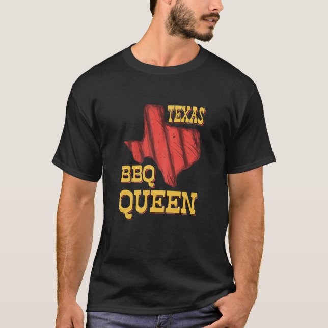 Womens Texas BBQ Queen Barbecue Smoking Meat BBQ G T-Shirt (Front)
