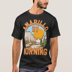 Womens Texas Cactus Amarillo by morning Cowgirl Ro T-Shirt