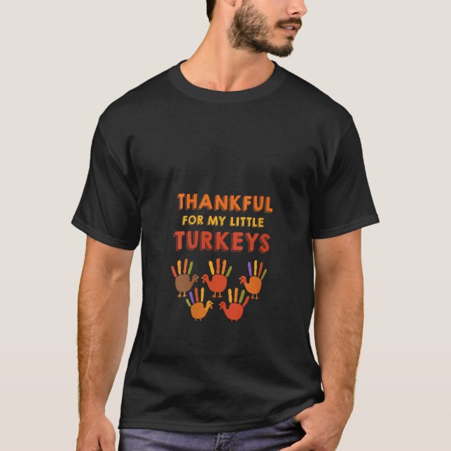 Womens Thankful For My Little Turkeys Teacher Than T-Shirt (Front)
