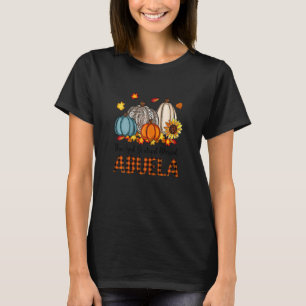 Womens Thankful Grateful Blessed Abuela Pumpkins F T-Shirt