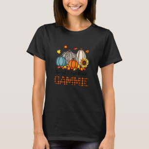 Womens Thankful Grateful Blessed Gammie Pumpkins F T-Shirt