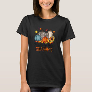 Womens Thankful Grateful Blessed Grandma Pumpkins T-Shirt