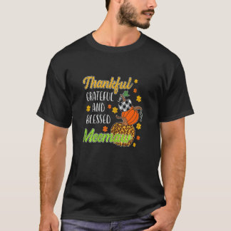Womens Thankful Grateful Blessed Meemaw Autumn Fal T-Shirt