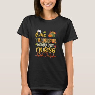 Womens Thankful Wound Care Nurse Pumpkin Thanksgiv T-Shirt