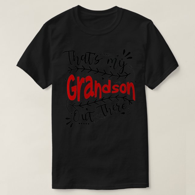 Womens That's My Grandson Out There Baseball For G T-Shirt (Design Front)