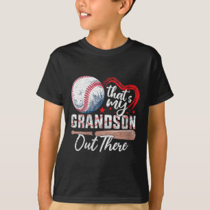 Womens Thats My Grandson Out There Baseball Grandm T-Shirt